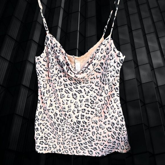 Astr Tops - Nordstroms ASTR Pink and Black Cheetah/Leopard Print Tank Top Size Large